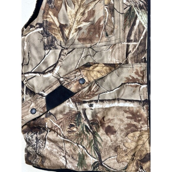 Hunting Vest XXL Cold Weather Gear Quilt Lined Game Pouch Mens Realtree Camo - Picture 3 of 16